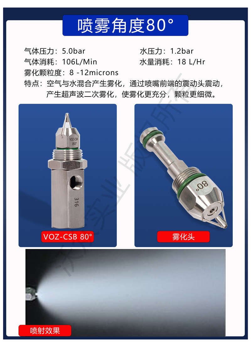 VOZ- AiLiPWW 萬向節(jié)噴霧總成噴頭80度